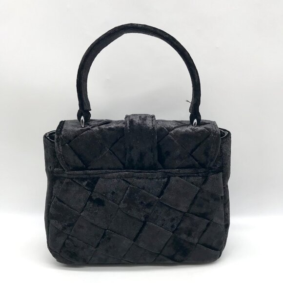 Sam Edelman Black Velvet Handbag - Picture 2 of 12